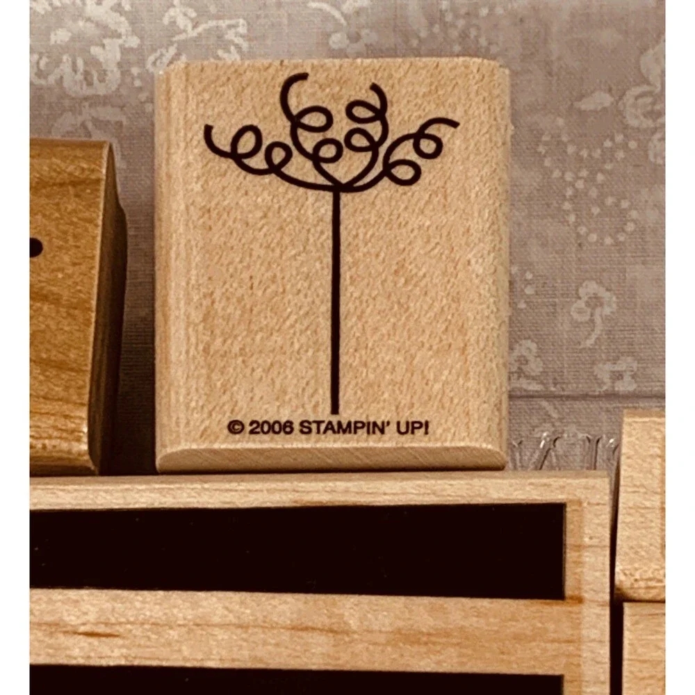STAMPIN' UP! EAT CAKE 8 WOOD MOUNTED Rubber Stamps 2006 BIRTHDAY